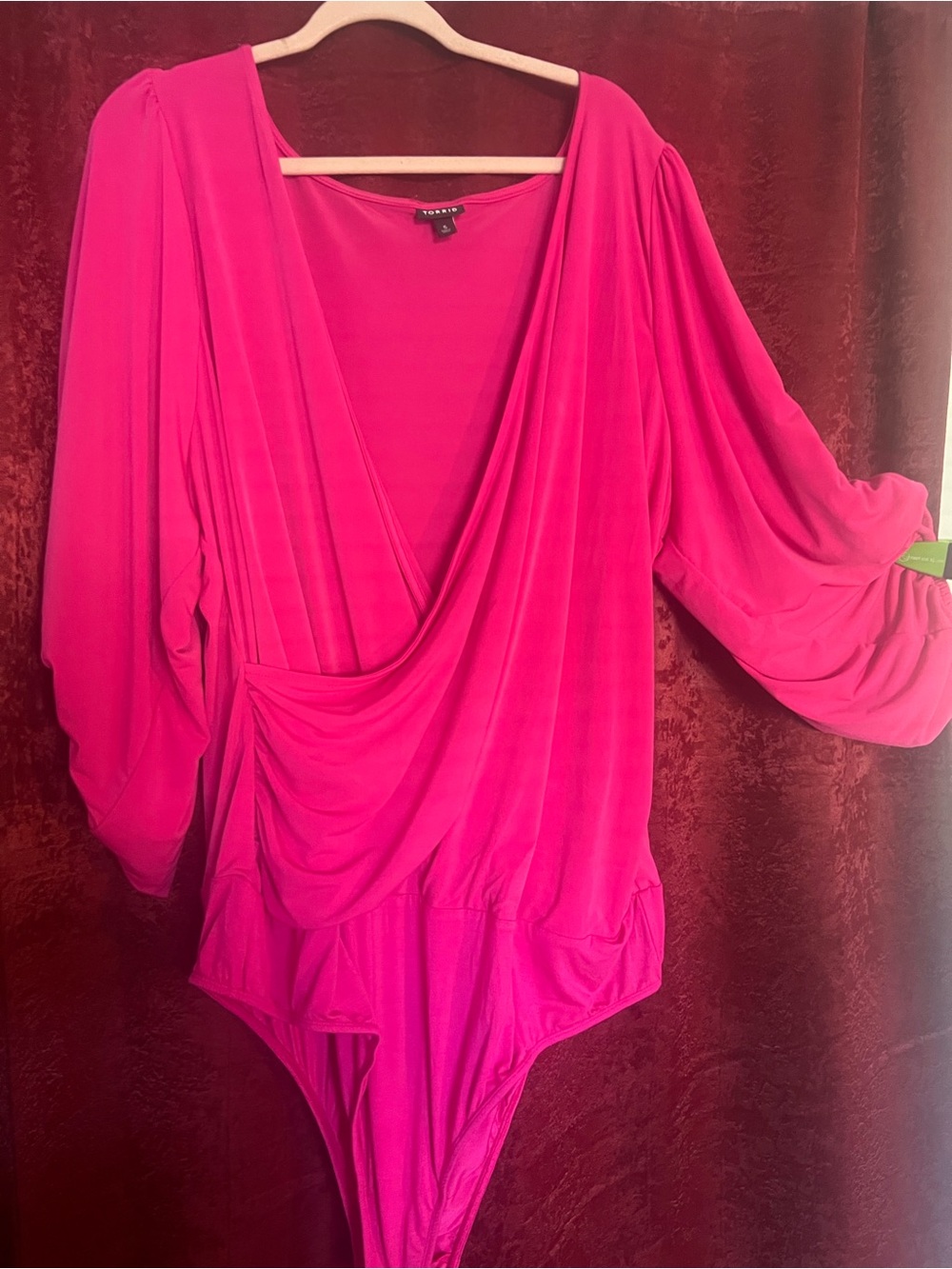 TORRID Studio Knit Surplice Long Sleeve Bodysuit
